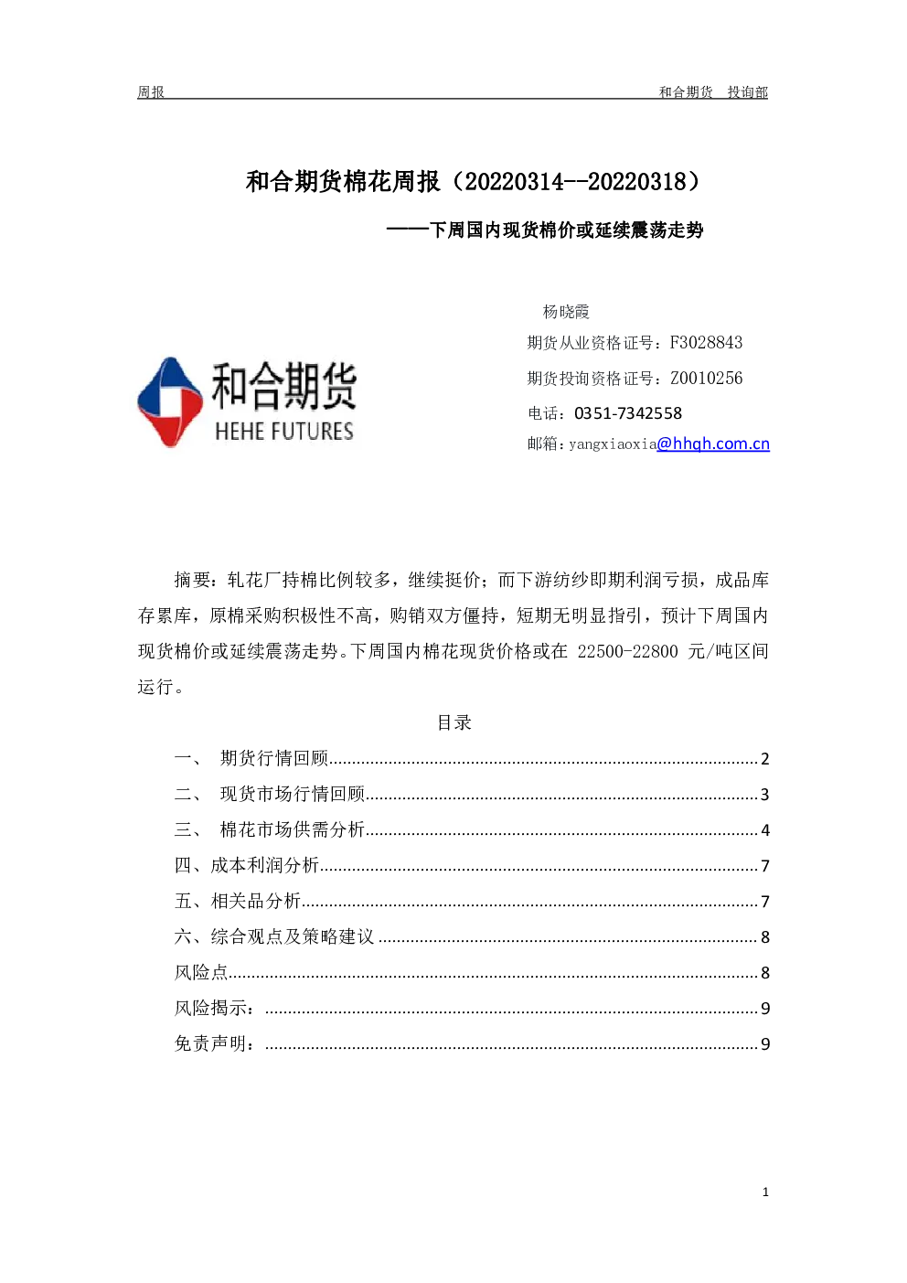 报告封面