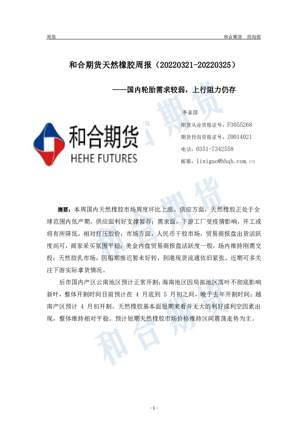 报告封面
