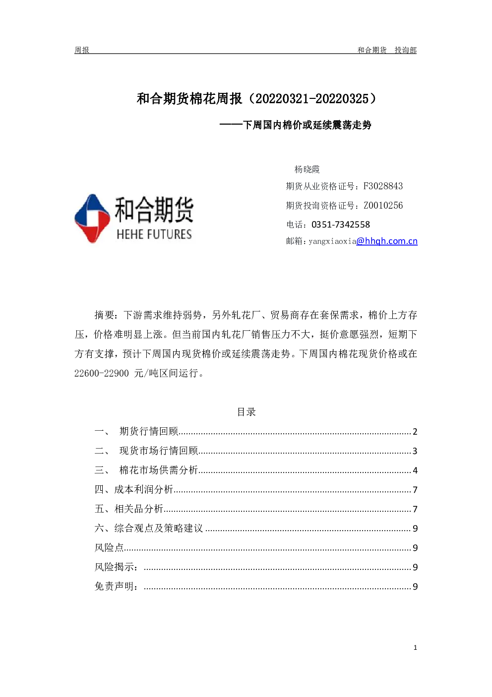 报告封面
