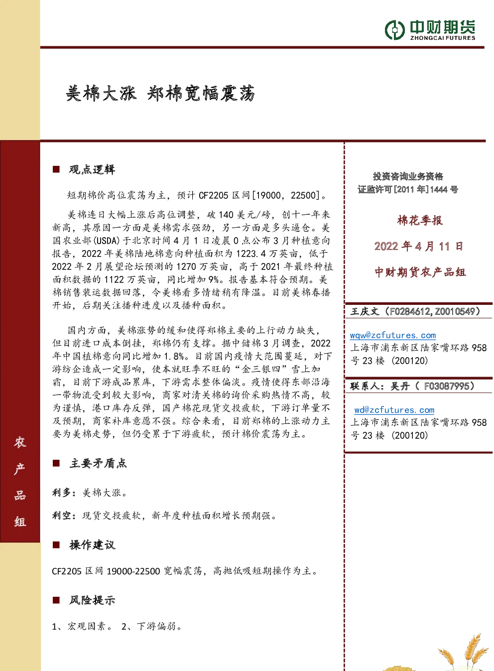 报告封面