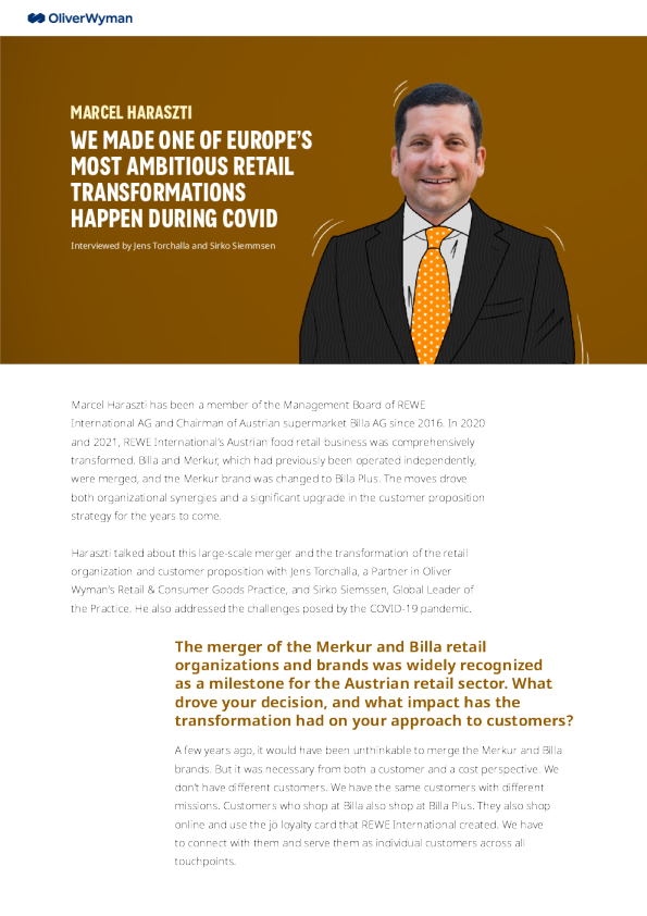 Marcel Haraszti谈奥地利零售业转型