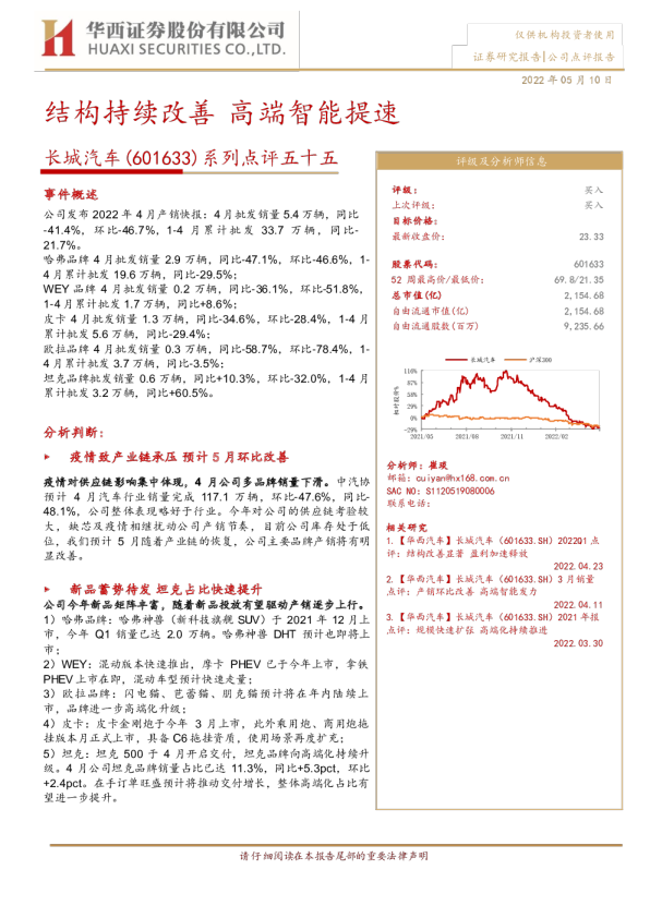 系列点评五十五：结构持续改善，高端智能提速