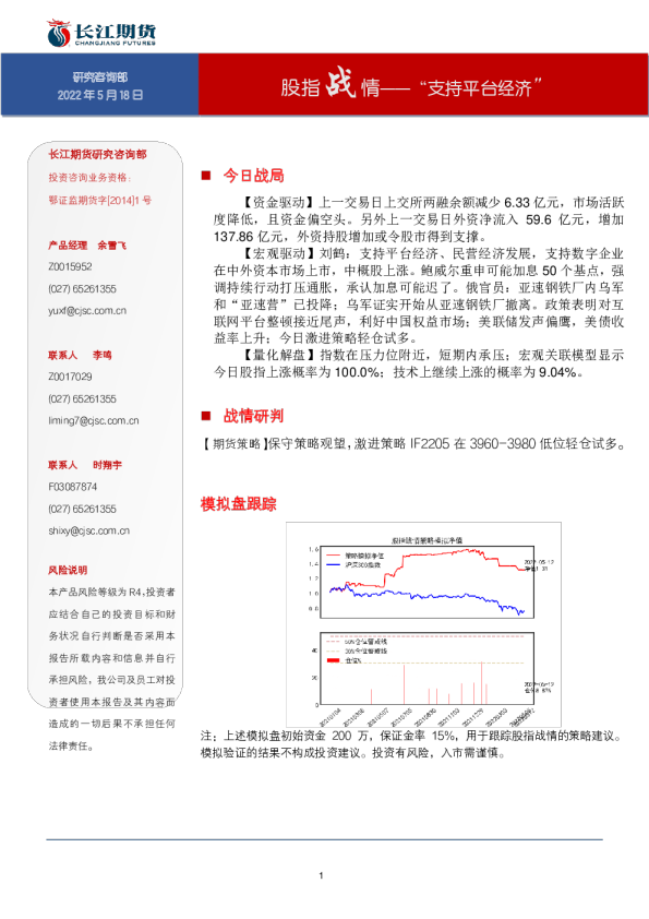 股指战情——“支持平台经济”