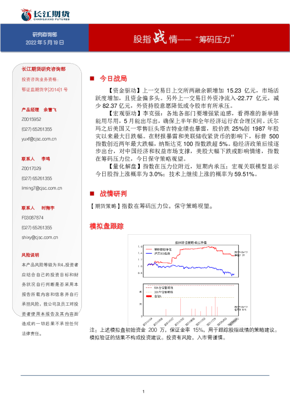 股指战情——“筹码压力”
