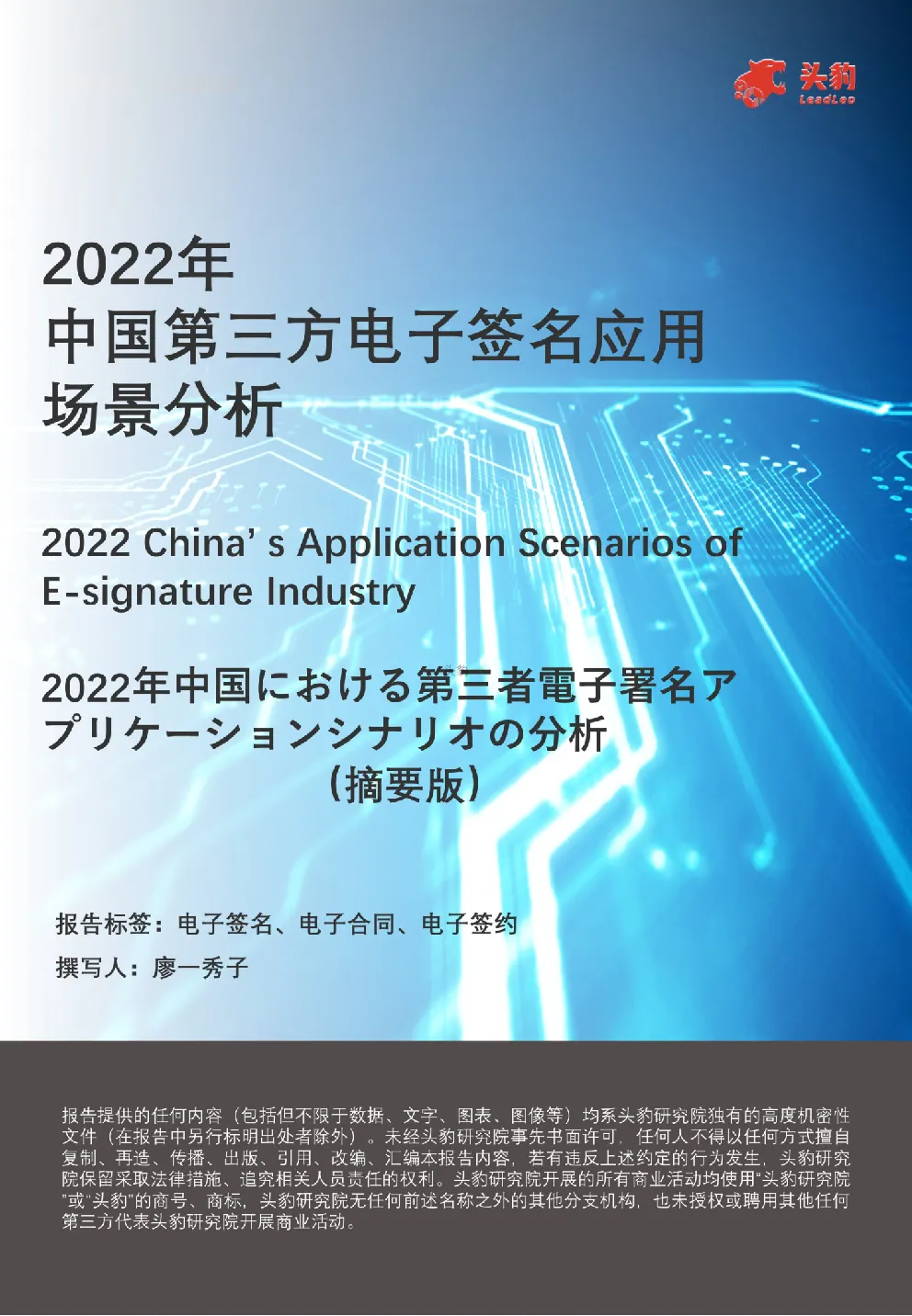 报告封面