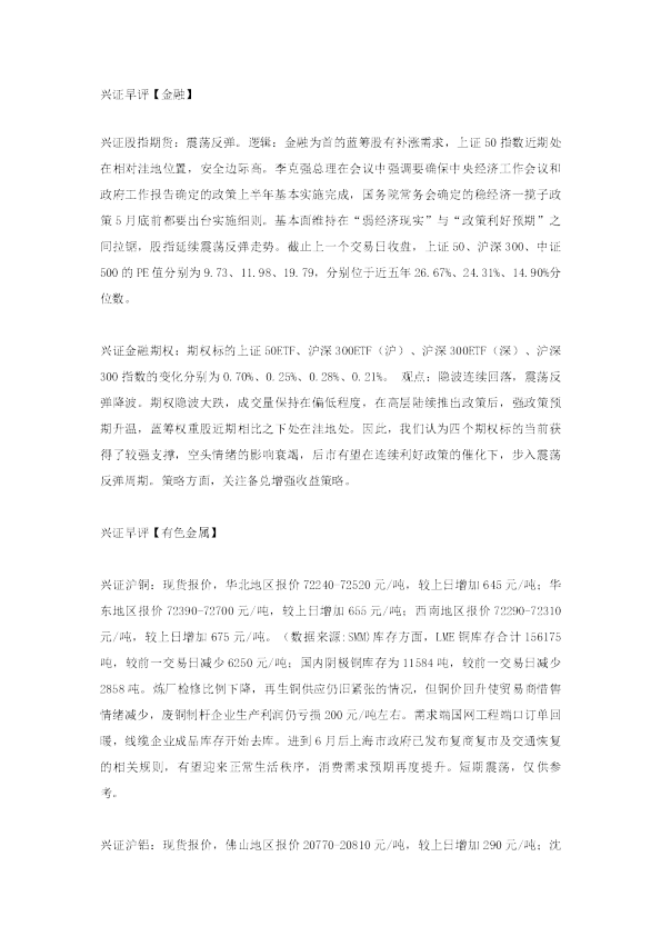兴证早评