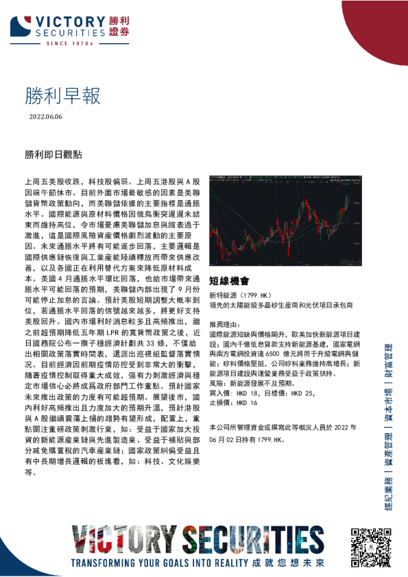 胜利证券早报