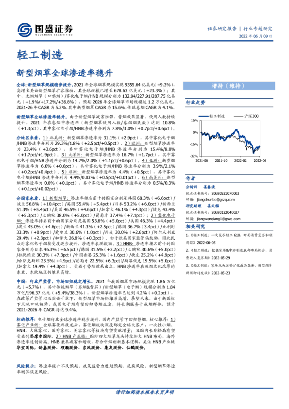 新型烟草全球渗透率稳升
