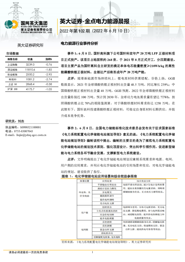 英大证券金点电力能源晨报