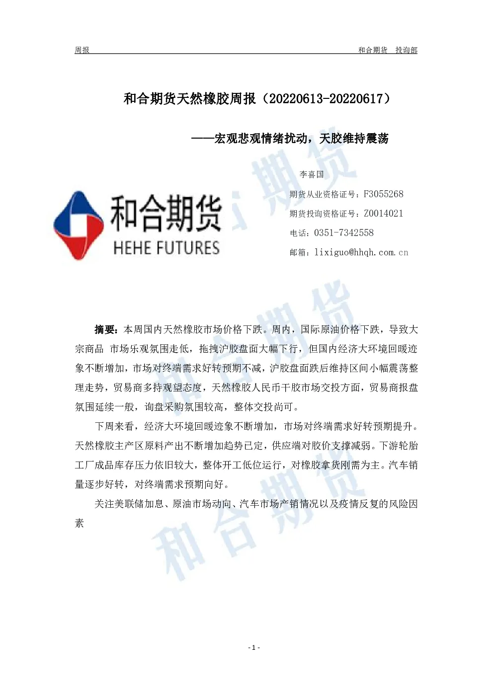 报告封面