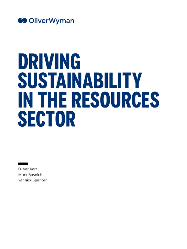 推动资源行业的可持续发展