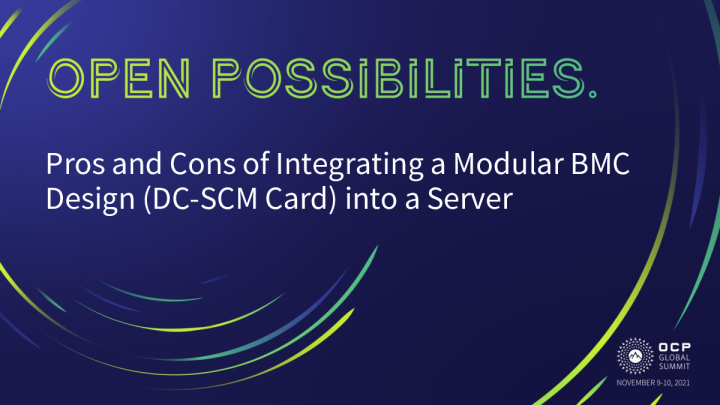 将模块化 BMC 设计(DC - SCM 卡) 集成到服务器中的利弊