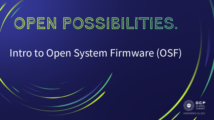 OCP 中的开放系统固件 (OSF) 简介