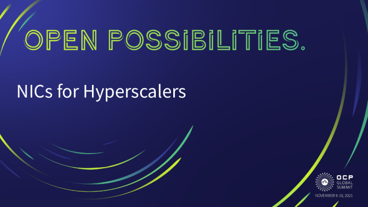 用于超大规模部署的 NIC