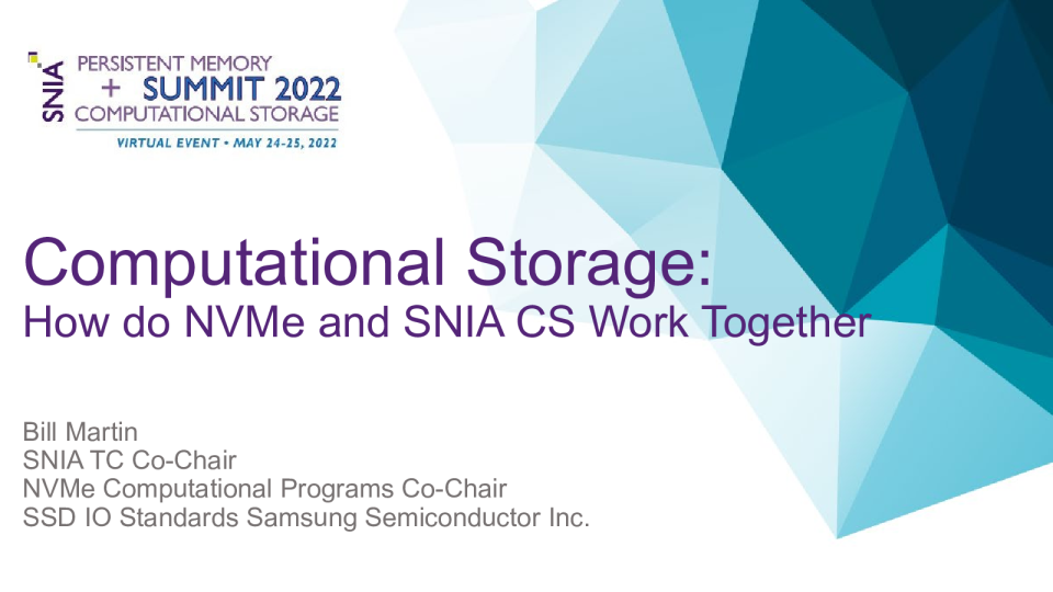 Martin - CS - How - Do - NVMe - 和 - SNIA - CS - 一起工作
