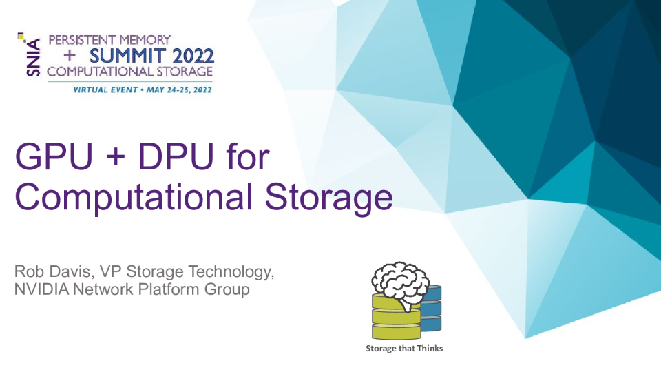 计算存储中的 Davis - GPU 和 DPU