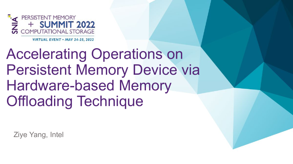Yang - Accelerating - Operations - on - Persistent - Memory