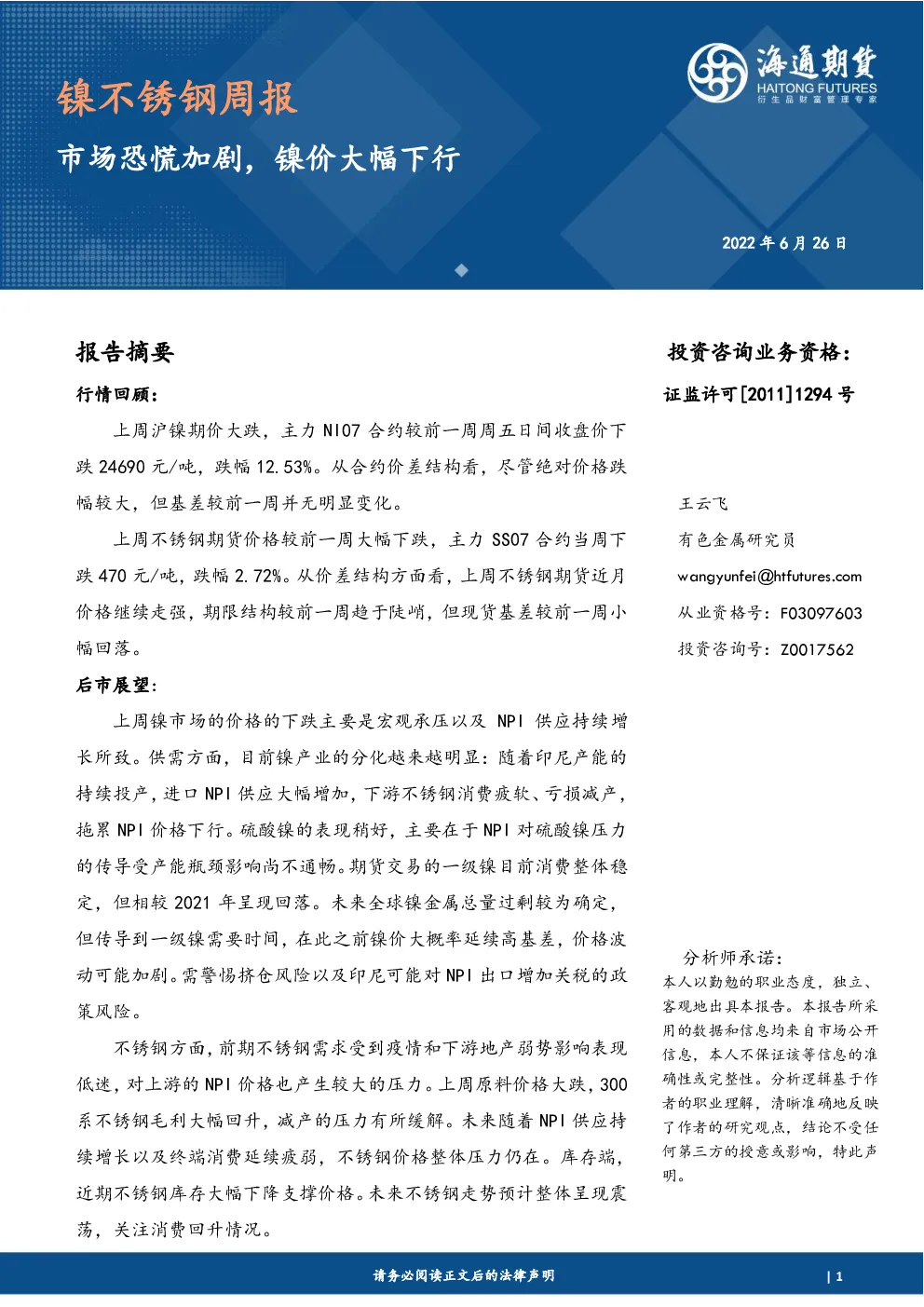 报告封面