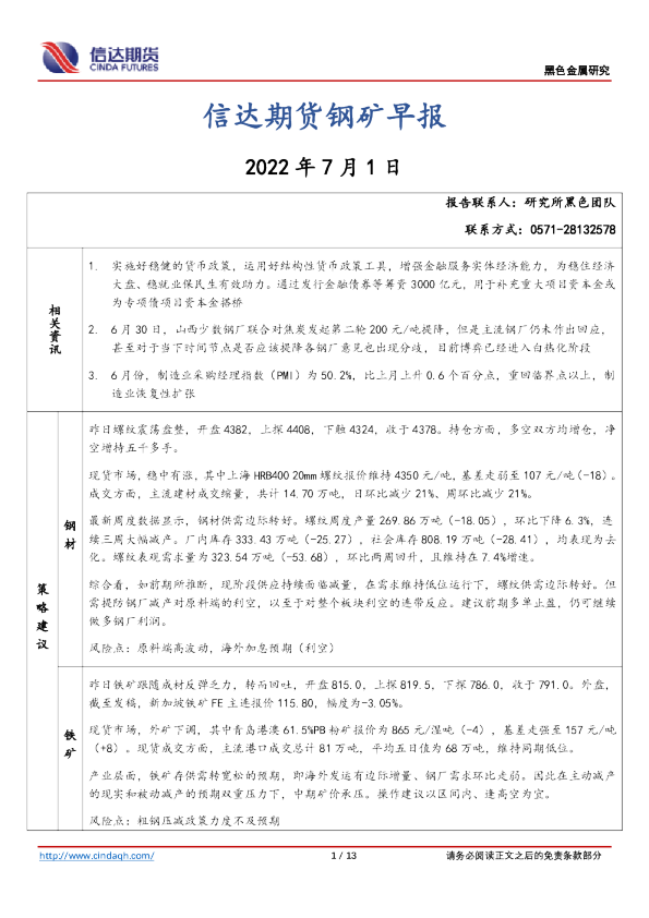 钢矿早报