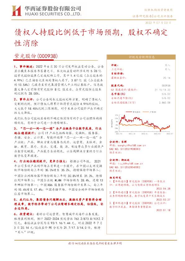 债权人持股比例低于市场预期，股权不确定性消除