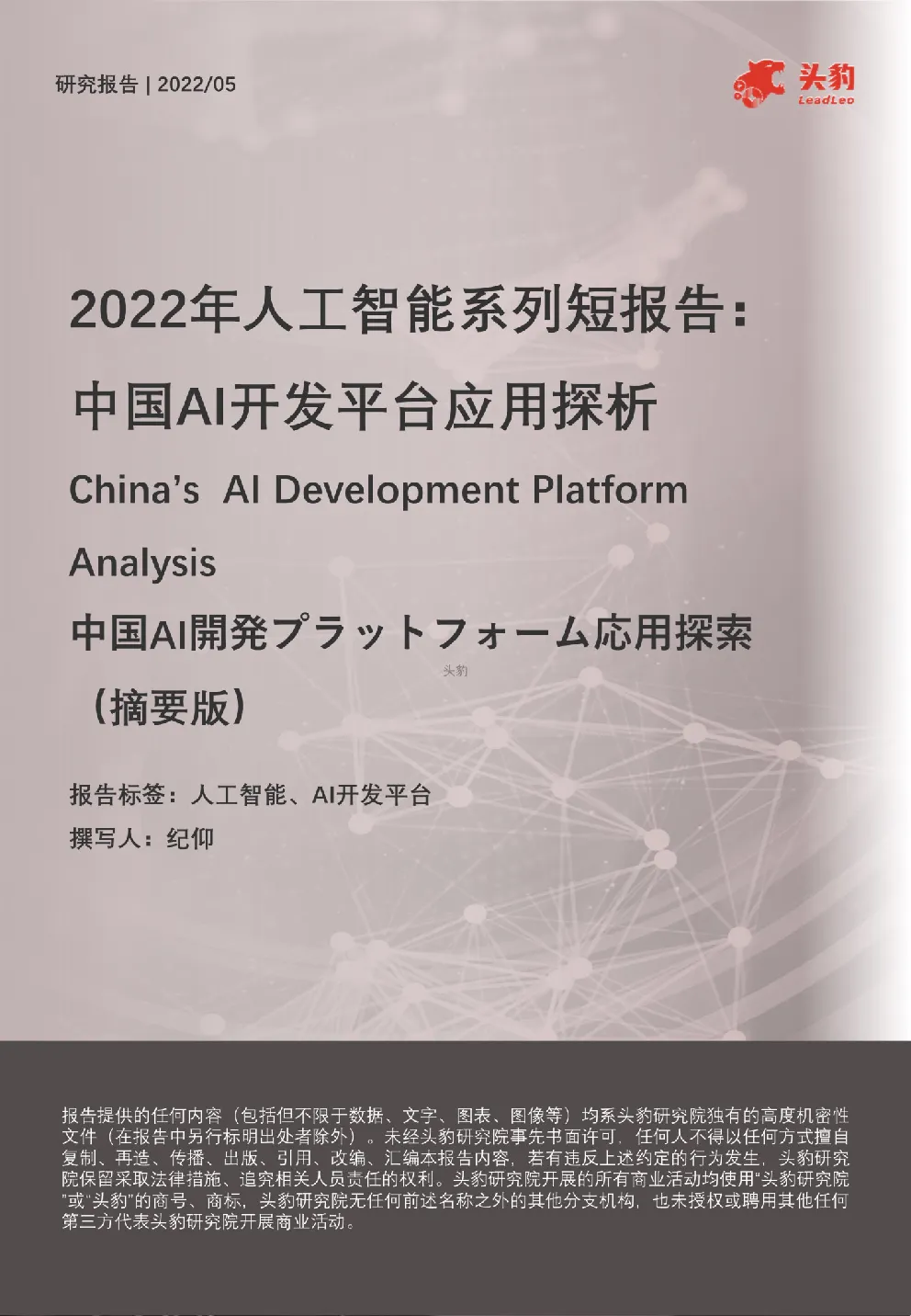 报告封面