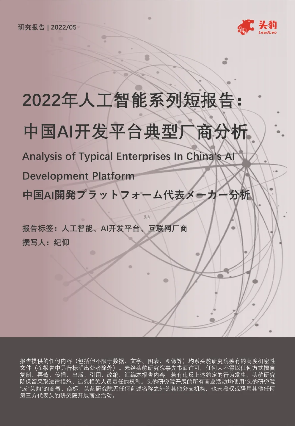 报告封面
