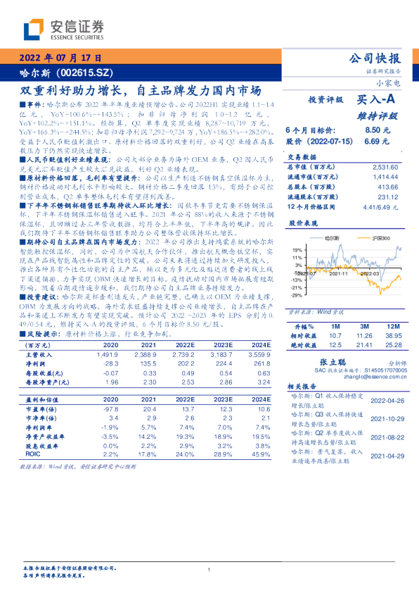 双重利好助力增长，自主品牌发力国内市场