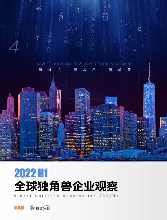 2022年上半年全球独角兽企业观察