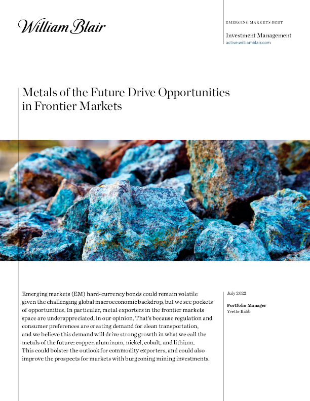 未来的金属驱动前沿市场的机会