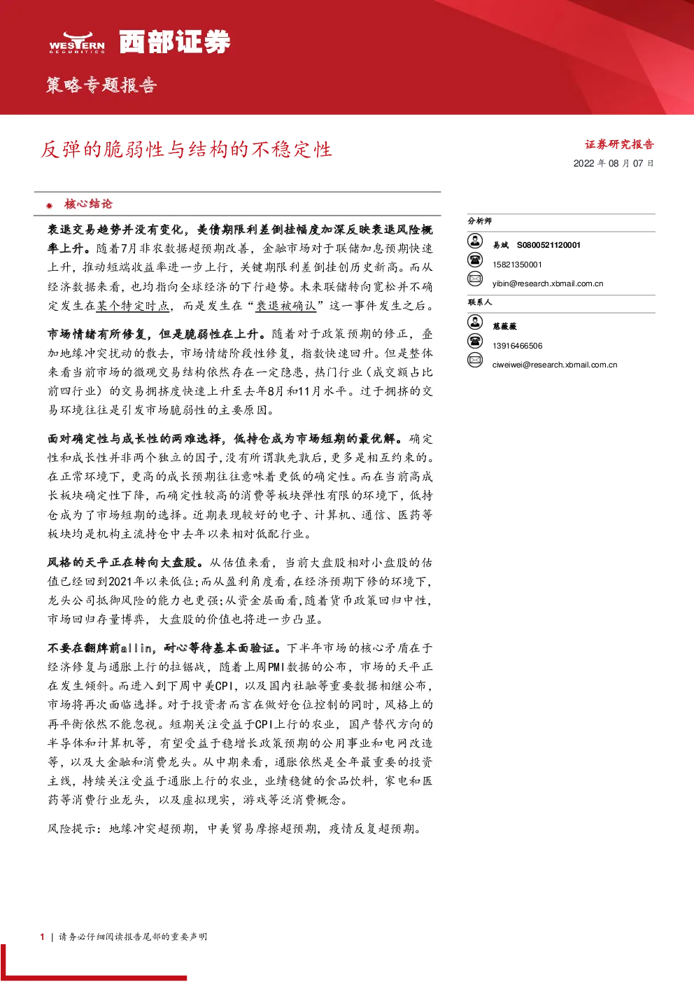 报告封面