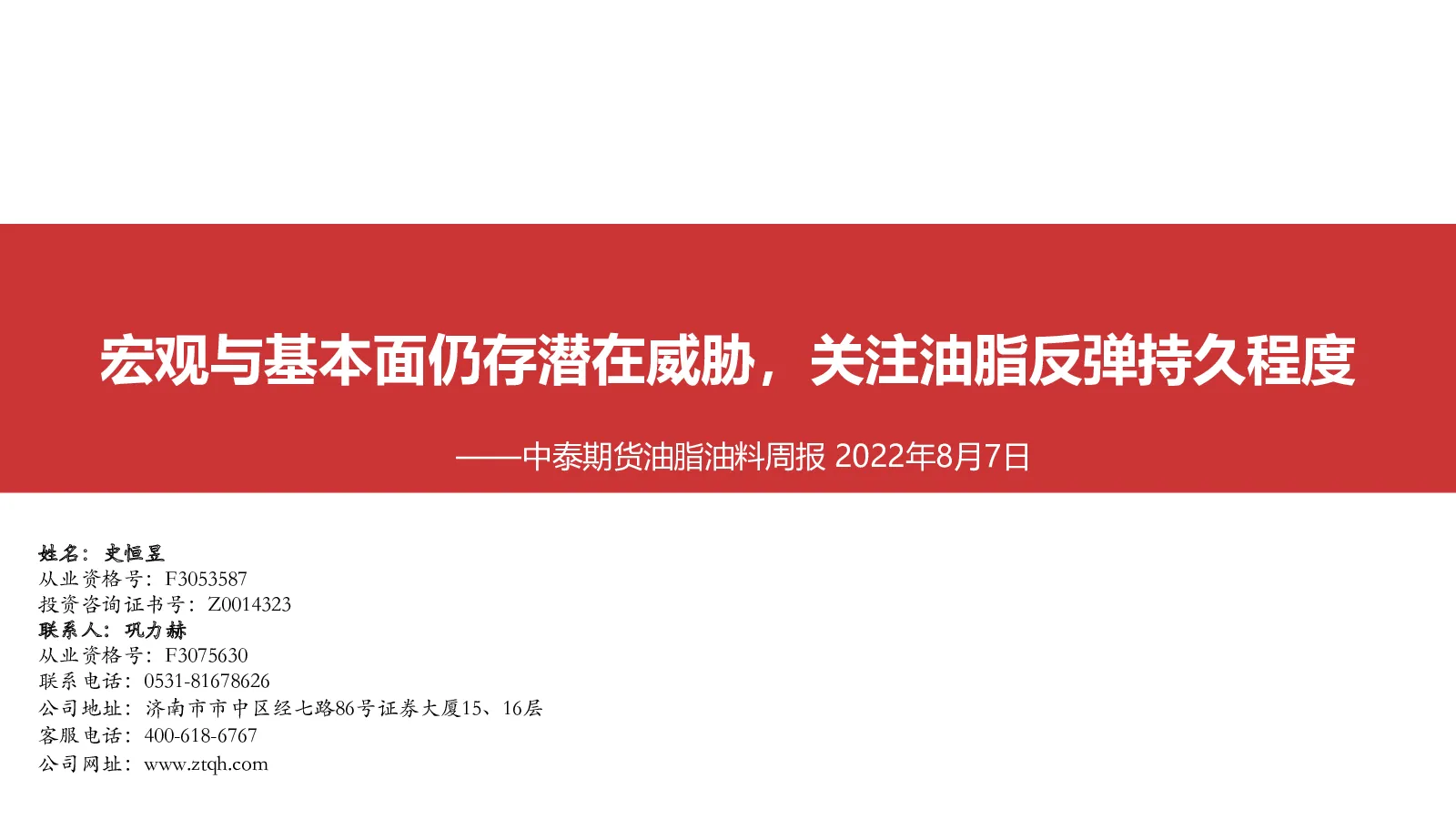 报告封面