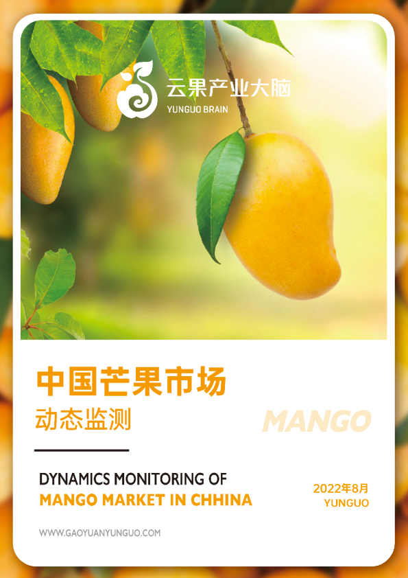 中国芒果市场动态监测（2022年8月）