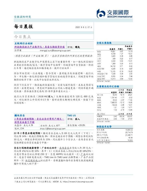 交银国际每日晨报