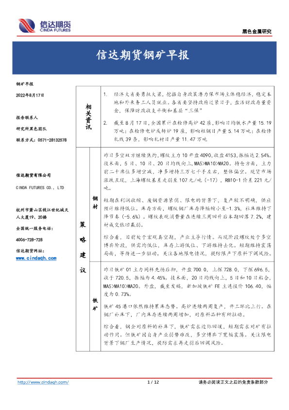 钢矿早报