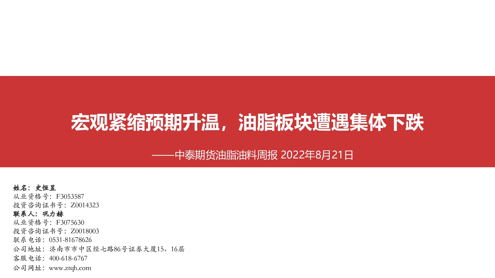 报告封面