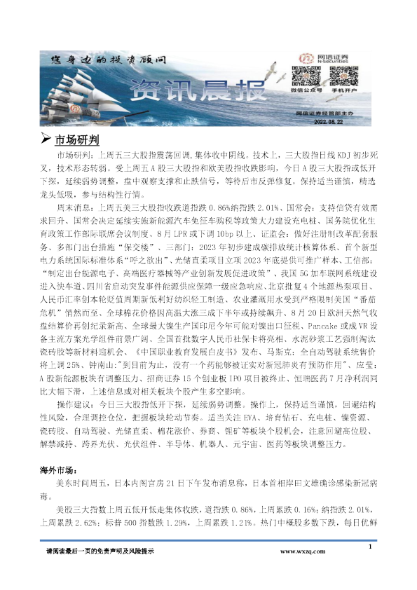 A股资讯晨报