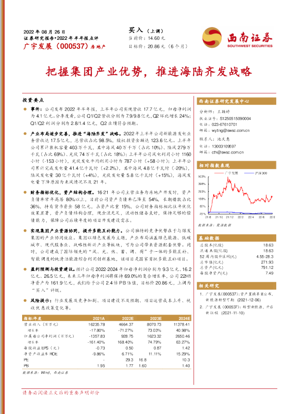 把握集团产业优势，推进海陆齐发战略