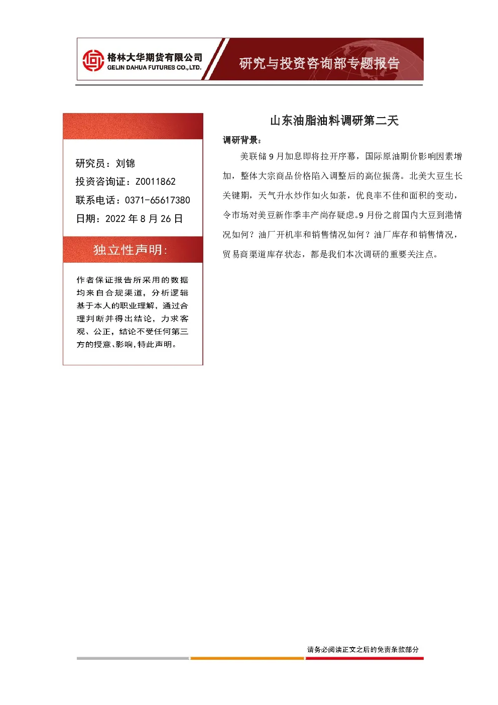报告封面