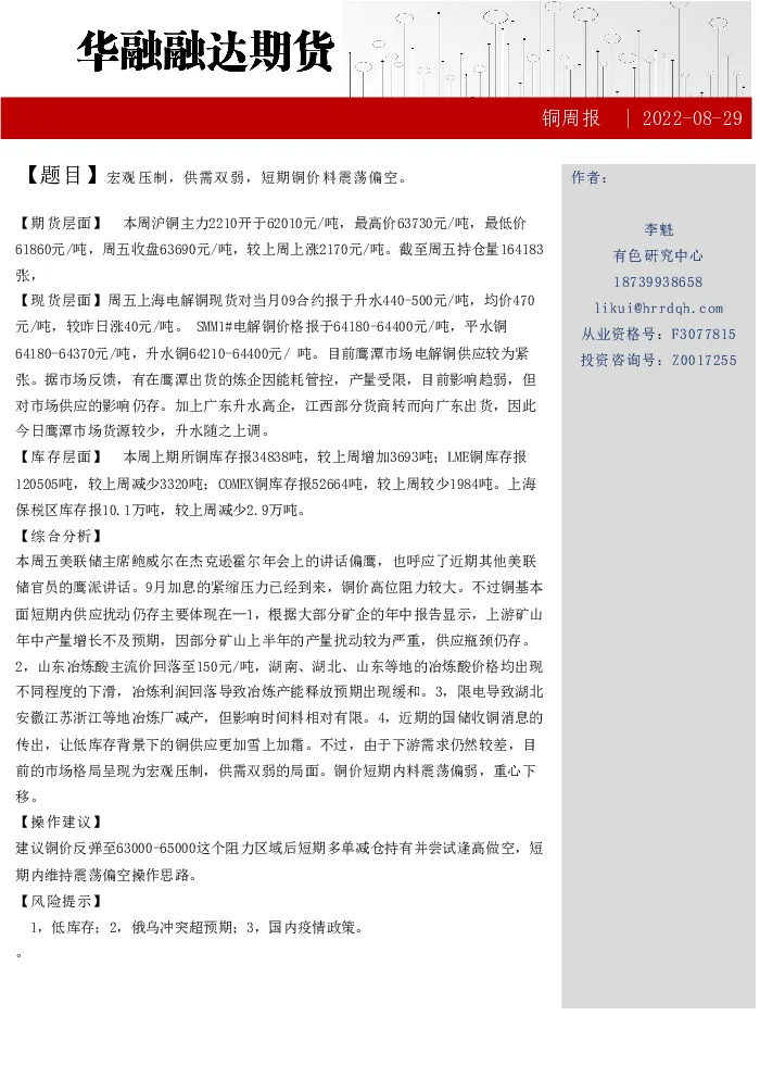 报告封面