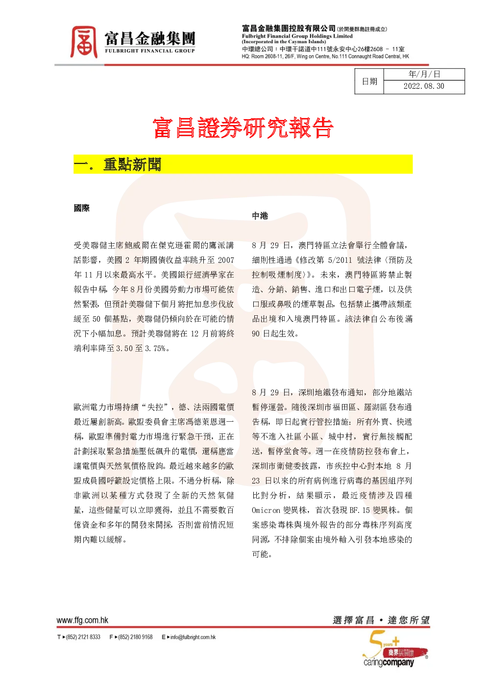 报告封面