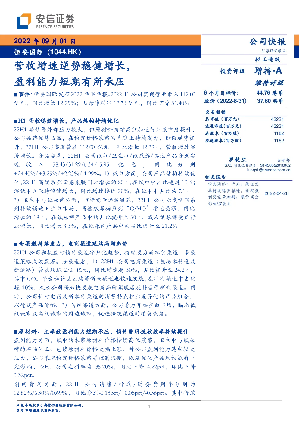 报告封面