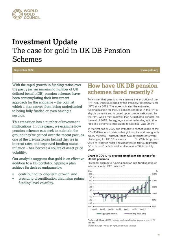 投资更新 ： 英国定义福利计划中的黄金案例