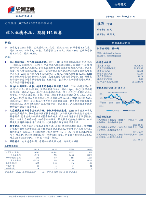 收入业绩承压，期待H2改善