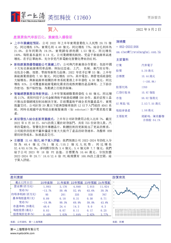 产业聚焦汽车新四化，业绩进入爆发期