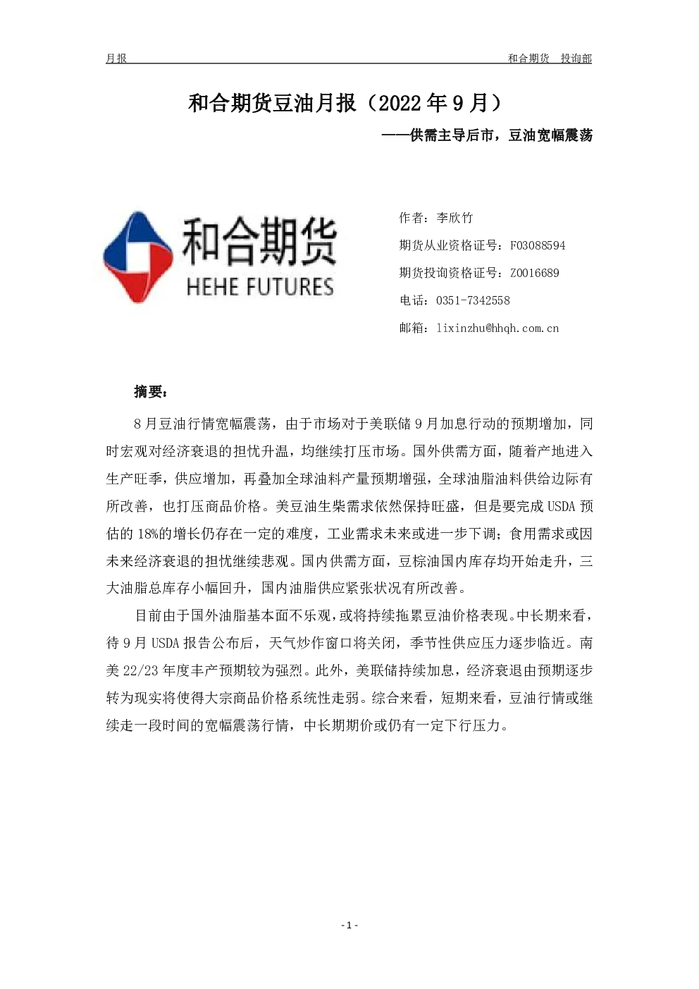 报告封面