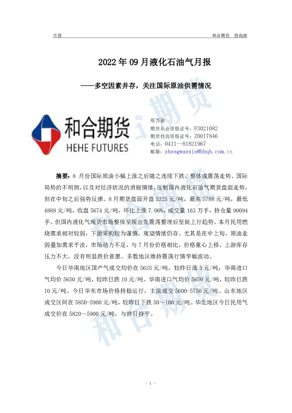 报告封面