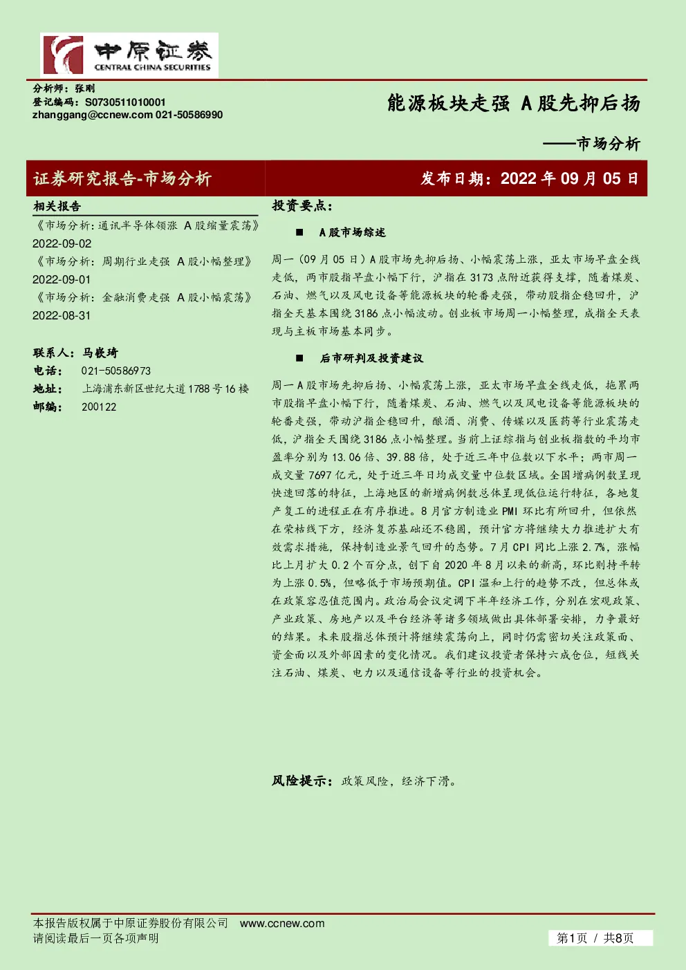 报告封面