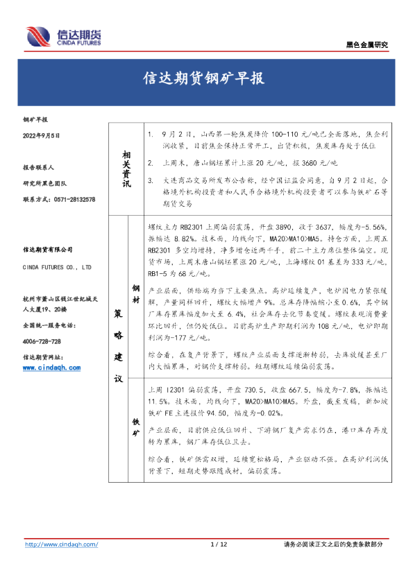 钢矿早报