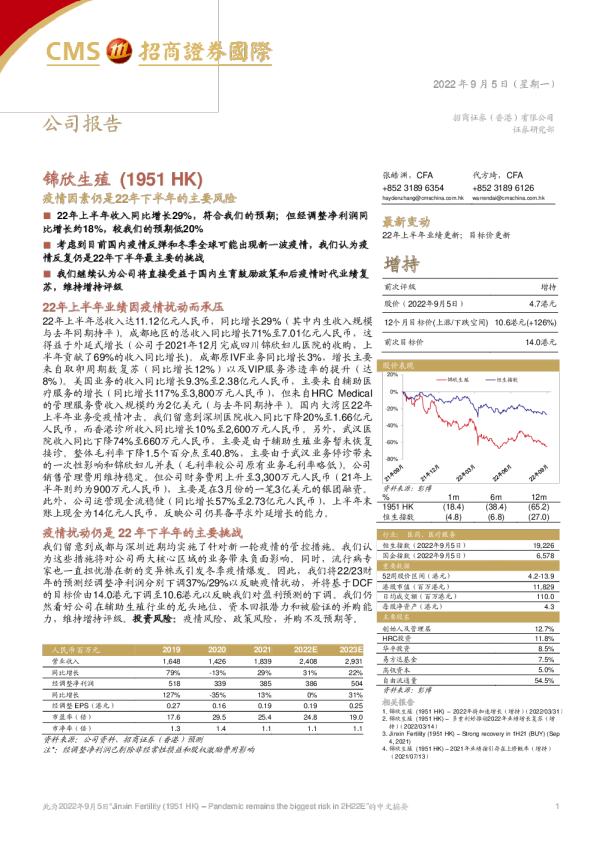 疫情因素仍是22年下半年的主要风险
