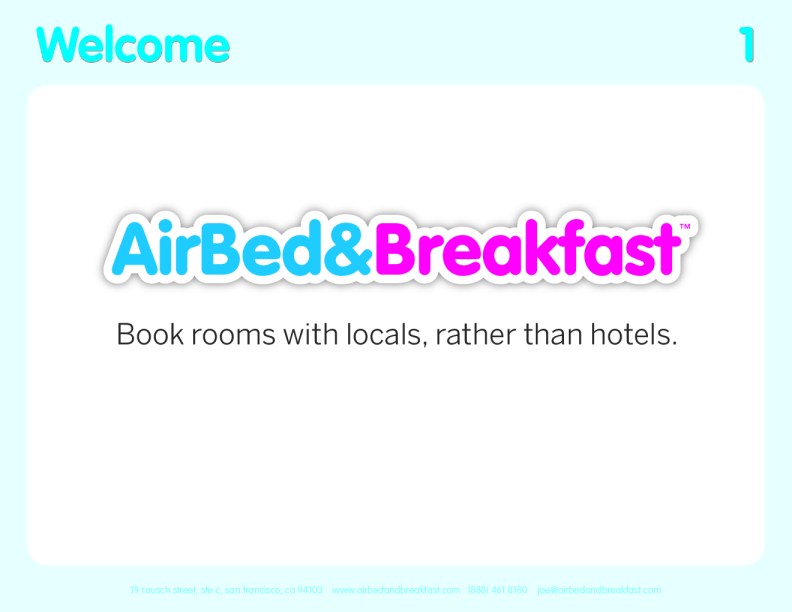 Airbnb…对投资者的最初宣传